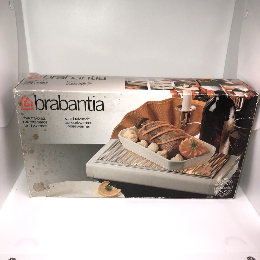 Brabantia Food Warmer Double Tea Light Holland Netherlands Chafing White BOX